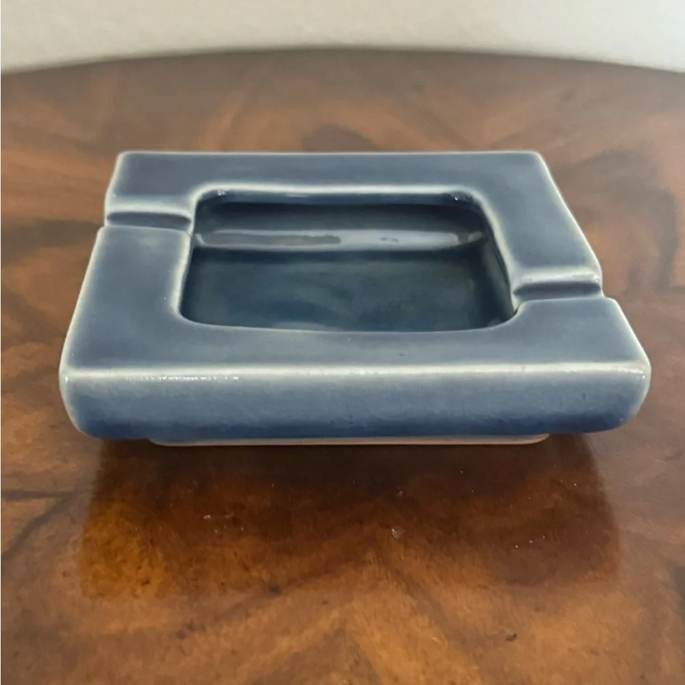 Asian Art Deco Thai Celadon ashtray, made in Thailand.  5 X 5 - Picture 5 of 8